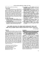 Đặc điểm lâm sàng của bệnh nhân viêm ruột thừa cấp điều trị tại Bệnh viện Đa khoa Xanh Pôn từ quí 1 năm 2021