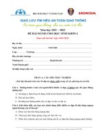 Đề Giao lưu tìm hiểu an toàn giao thông cho học sinh lớp 4 năm học 2021-2022_2