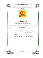 bài tập lớn kiểm thử phần mềm đề tài kiểm thử tự động với công cụ selenium webdriver 