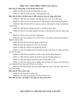 Mẫu biểu hồ sơ quản lý chất lượng