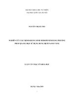 LUẬN văn xác định kháng sinh meropenem  bằng phương pháp quang phổ sử dụng nano vàng