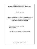 Đa dạng di truyền của quần thể cây cao su Rondonia (Hevea Brasiliensis Muell. Arg.) được bảo tồn tại Việt Nam tt