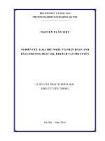 Nghiên cứu loại trừ nhiễu và phân đoạn ảnh bằng phương pháp lọc khuếch tán phi tuyến 