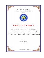 Thực trạng và một số giải pháp đẩy mạnh hoạt động bán hàng của công ty tnhh thương mại và dịch vụ bảo phong 