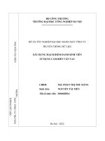 đồ án tốt nghiệp đại học mạng máy tính và truyền thông dữ liệu xây dựng mạch điểm danh sinh viên sử dụng cảm biến vân tay 
