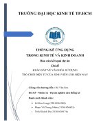 thống kê ứng dụng trong kinh tế và kinh doanh báo cáo kết quả dự án chủ đề khảo sát về văn hóa sử dụng trò chơi điện tử của sinh viên ueh hiện nay 