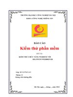 báo cáo kiểm thử phần mềm đề tài kiểm thử chức năng website với selenium webdriver 