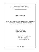 Nghiên cứu ứng dụng công nghệ sinh học yếm khí xử lý nước rỉ rác từ bãi chôn lấp rác tập trung        nguyễn văn linh  13b KTMT 