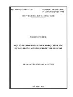 Một số phương pháp nâng cao độ chính xác dự báo trong mô hình chuỗi thời gian mờ 