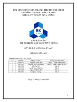 bài báo cáo thí nghiệm vật liệu xây dựng 