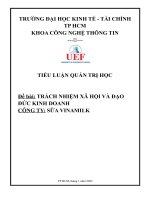 tiểu luận quản trị học đề bài trách nhiệm xã hội và đạo đức kinh doanh