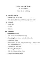 Giáo án tạo hình vẽ mưa