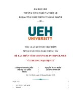 tiểu luận kết thúc học phần môn cơ sở công nghệ thông tin đề tài phân tích chương ii internet, web và thương mại điện tử