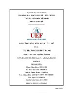 báo cáo nhóm môn kinh tế vi mô đề tài thị trường khẩu trang