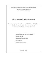 BÁO CÁO THỰC TẬP TỔNG HỢP Đơn vị thực tập Ngân hàng Thương mại Cổ phần Quốc tế Việt Nam Chi nhánh Lý Thường Kiệt, Phòng giao dịch Tây Hồ