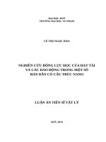 NGHIÊN CỨU ĐỘNG LỰC HỌC CỦA HẠT TẢI VÀ CÁC DAO ĐỘNG TRONG MỘT SỐ BÁN DẪN CÓ CẤU TRÚC NANO