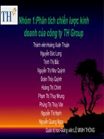 Nhóm 1:phân tích chiến lược kinh doanh của tập đoàn TH group 