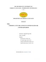 department of foreign languages essay topic choose a city or a state in united states or united kingdom
