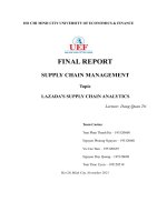 final report supply chain management topic lazada’s supply chain analytics