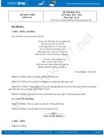 Bộ 3 đề thi HK2 môn Ngữ văn 10 có đáp án năm 2021-2022 trường THPT Đống Đa