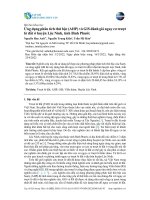 Ứng dụng phân tích thứ bậc (AHP) và GIS đánh giá nguy cơ trượt lở đất ở huyện Lộc Ninh, tỉnh Bình Phước