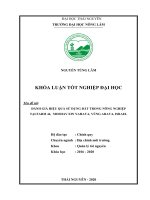 Đánh giá hiệu quả sử dụng đất trong nông nghiệp tại farm 44, moshav ein yahav, arava, israel  