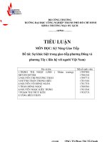 tiểu luận môn học kỹ năng giao tiếp đề tài sự khác biệt trong giao tiếp phương đông và phương tây ( liên hệ với người việt nam) 