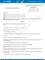 Bộ 5 đề thi HK2 môn Địa Lí 7 năm 2021-2022 - Trường THCS Trưng Vương có đáp án