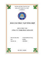 Báo cáo thực tập tốt nghiệp tại CÔNG TY TNHH PHẦN MỀM FPT