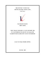 Thực trạng chăm sóc và tuẩn thủ điều trị của người bệnh tăng huyết áp ngoại trú tại bệnh viện đa khoa đức giang năm 2020 2021