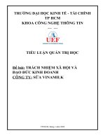 tiểu luận quản trị học đề bài trách nhiệm xã hội và đạo đức kinh doanh 