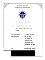 đồ án 2 hệ thống cung cấp điện đề tài thiết kế hệ thống cung cấp điện nhà máy dệt hoàng thị loan 