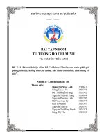 ĐỀ TÀI Phân tích luâṇ điểm Hồ Chí Minh Muốn cứu nước phải giải phóng dân tộc, không còn con đường nào khác con đường cách mạng vô sản