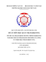 ĐỀ TÀI HOẠCH ĐỊNH CHƯƠNG TRÌNH MARKETING NĂM 2022 CHO SẢN PHẨM BÁNH CHOCOPIE CỦA CÔNG TY TNHH THỰC PHẨM ORION VINA