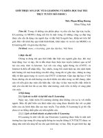 Giới thiệu sơ lược về E-learning và khóa học đại trà trực tuyến mở (MOOC)