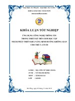 ỨNG DỤNG CÔNG NGHỆ THÔNG TIN TRONG THIẾT KẾ TRÒ CHƠI HỌC TẬP NHẰM PHÁT TRIỂN KHẢ NĂNG ĐỊNH HƯỚNG KHÔNG GIAN CHO TRẺ 5- 6 TUỔI  10600817