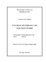 ỨNG DỤNG SỐ STIRLING VÀO GIẢI TOÁN TỔ HỢP  10600773