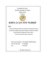 ỨNG DỤNG PHƯƠNG PHÁP TỌA ĐỘ ĐỂ GIẢI MỘT SỐ BÀI TOÁN VỀ PHƯƠNG TRÌNH, HỆ PHƯƠNG TRÌNH, BẤT PHƯƠNG TRÌNH, HỆ BẤT PHƯƠNG TRÌNH, BẤT ĐẲNG THỨC VÀ TÌM GIÁ TRỊ LỚN NHẤT, NHỎ NHẤT  10600759