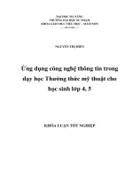 Ứng dụng công nghệ thông tin dạy học Thường thức mỹ thuật cho học sinh lớp 4  10600816