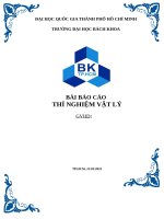 bài tổng kết cuối kỳ Môn Thí Nghiệm Vật Lí
