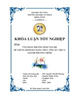 ỨNG DỤNG PHƯƠNG PHÁP TỌA ĐỘ ĐỂ CHỨNG MINH BẤT ĐẲNG THỨC, TÌM CỰC TRỊ VÀ GIẢI HỆ PHƯƠNG TRÌNH  10600758