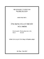 ỨNG DỤNG CỦA LÝ THUYẾT NỬA NHÓM  10600782