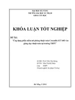 “Ứng dụng phần mềm mô phỏng thuật toán Crocodile ICT 605 vào giảng dạy thuật toán tại trƣờng THPT”  10600751