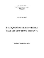 ỨNG DỤNG VI ĐIỀU KHIỂN THIẾT KẾ MẠCH ĐÈN GIAO THƠNG TẠI NGÃ TƯ  10600693