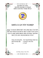 ÁP DỤNG HÌNH THỨC MÚA PHỤ HỌA VÀO TIẾT HỌC HÁT NHẰM TẠO HỨNG THÚ VÀ KHẢ NĂNG SÁNG TẠO CỦA HỌC SINH TRONG MÔN ÂM NHẠC TRƯỜNG THCS TÂY SƠN THÀNH PHỐ ĐÀ NẴNG