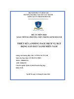 đồ án môn học giao tiếp đa phương tiện trong kinh doanh thiết kế landing page dịch vụ bất động sản đất xanh miền nam 