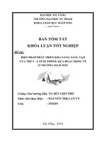 BIỆN PHÁP PHÁT TRIỂN KHẢ NĂNG SÁNG TẠO  CỦA TRẺ 5 – 6 TUỔI THÔNG QUA HOẠT ĐỘNG VẼ  Ở TRƢỜNG MẦM NON