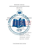 thống kê ứng dụng trong kinh tế và kinh doanh đề tài các yếu tố ảnh hưởng đến việc lựa chọn của sinh viên ueh đối với các cửa hàng thức ăn nhanh hiện nay 