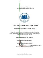 đề tài xây dựng chiến lược marketing cho sản phẩm bánh mì bami bread gà nướng của công ty tnhh dịch vụ và thương mại bami bread 