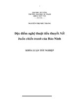 Đặc điểm nghệ thuật tiểu thuyết Nỗi buồn chiến tranh của Bảo Ninh  10600900